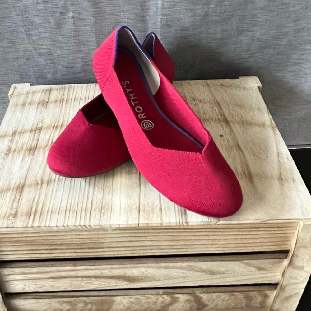 Rothy’s The Flat Scooter Bright Red - size 9.5
